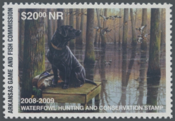 Picture of 2008 Arkansas Duck Stamp NR Hunter Type