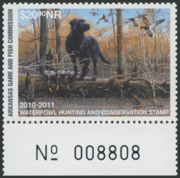 Picture of 2010 Arkansas Duck Stamp NR Hunter Type