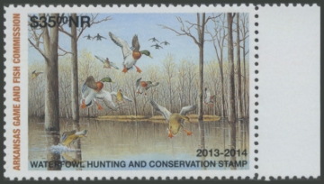 Picture of 2013 Arkansas Duck Stamp NR Hunter Type