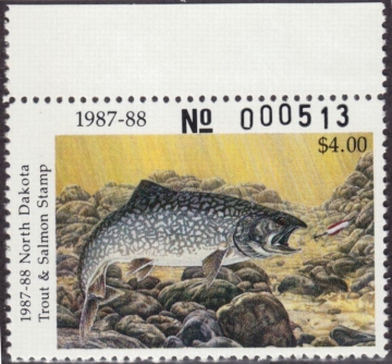 Picture of 1987 North Dakota Trout & Salmon Stamp